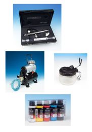 Airbrush Set Evolution Silverline Two in One - Createx TC20T - Vallejo