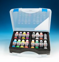 Createx Assortiment koffer 16 Pearl, Iridicent en Fluor kleuren