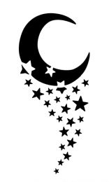 Tattoostencil ASA Moon / Stars
